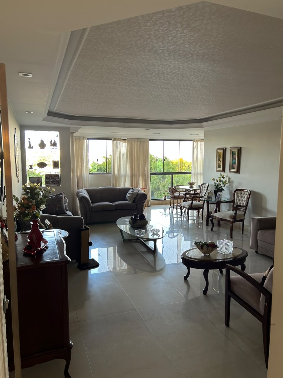 Sala de estar do apartamento 180m² na SQSW 304, Sudoeste